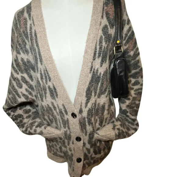 Rails Oslo Spotted Hazel Cardigan Women Alapaca Wool Blend Large - Picture 1 of 14